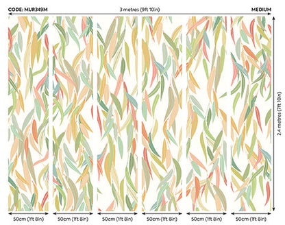 Origin Murals Willow Leaves Apple Green 300cm X 240cm