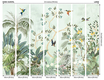 Origin Murals Lemon Tree Forest Forest Green 350cm X 280cm
