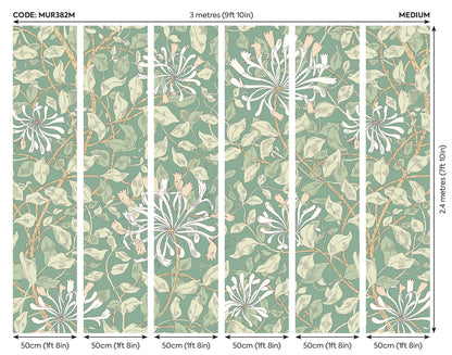 Origin Murals Honeysuckle Soft Jade 300cm X 240cm