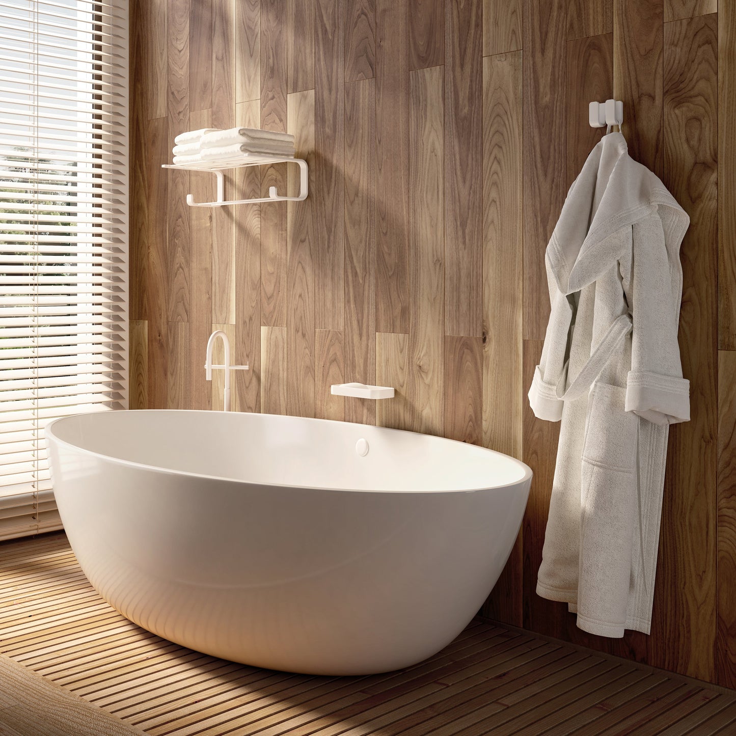 Origins Living Gedy Outline Corner Shower Basket Matt White