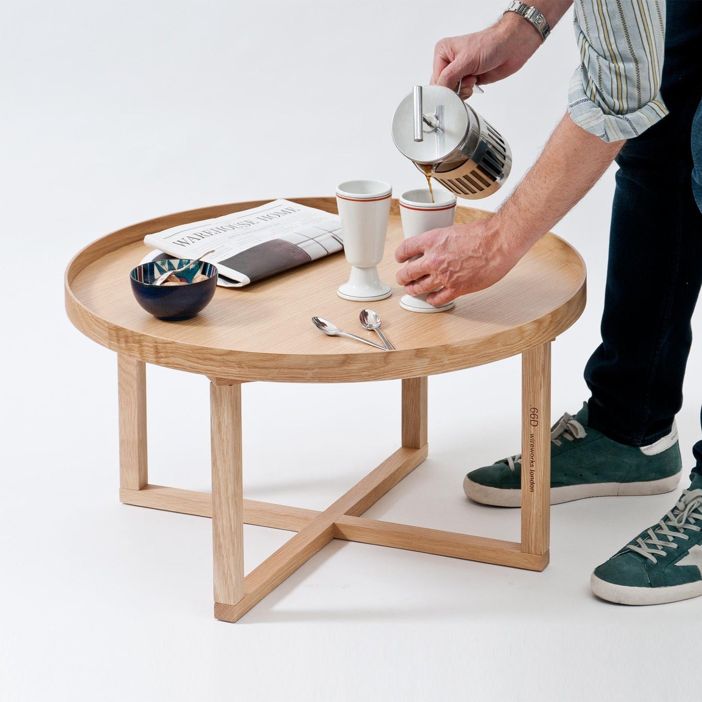 Wireworks Round Table 66 D Oak