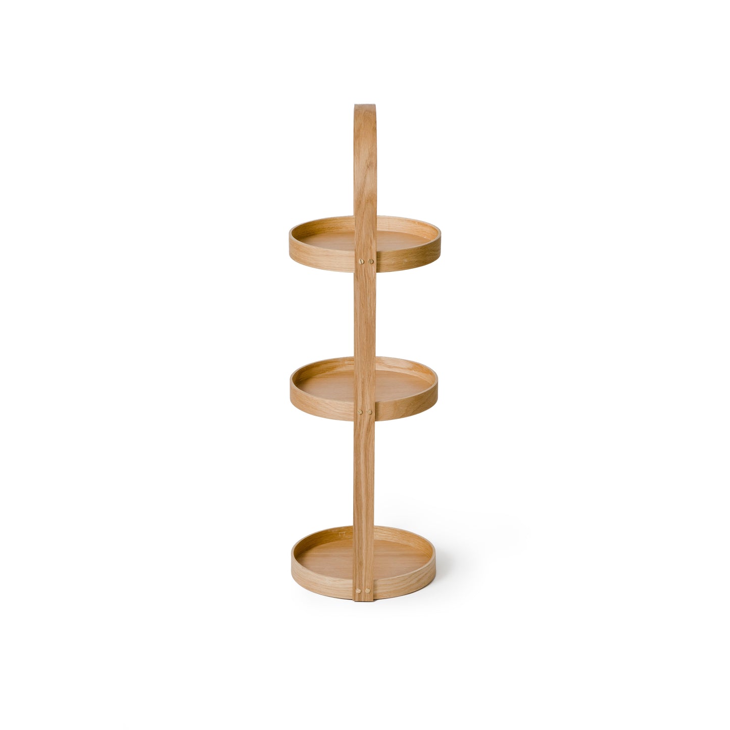 Wireworks Round Caddy 3 Tray Oak