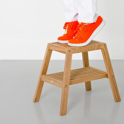 Wireworks Slatted Stool Oak