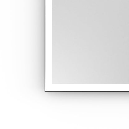 Origins Living Tate Light Square Mirror 70x70cm Matt Black