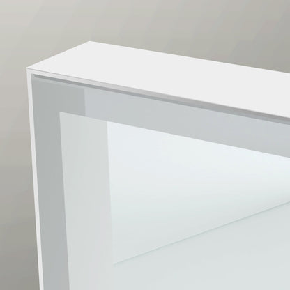 Origins Living Tate Light Rectangular Mirror 50x100cm Matt White