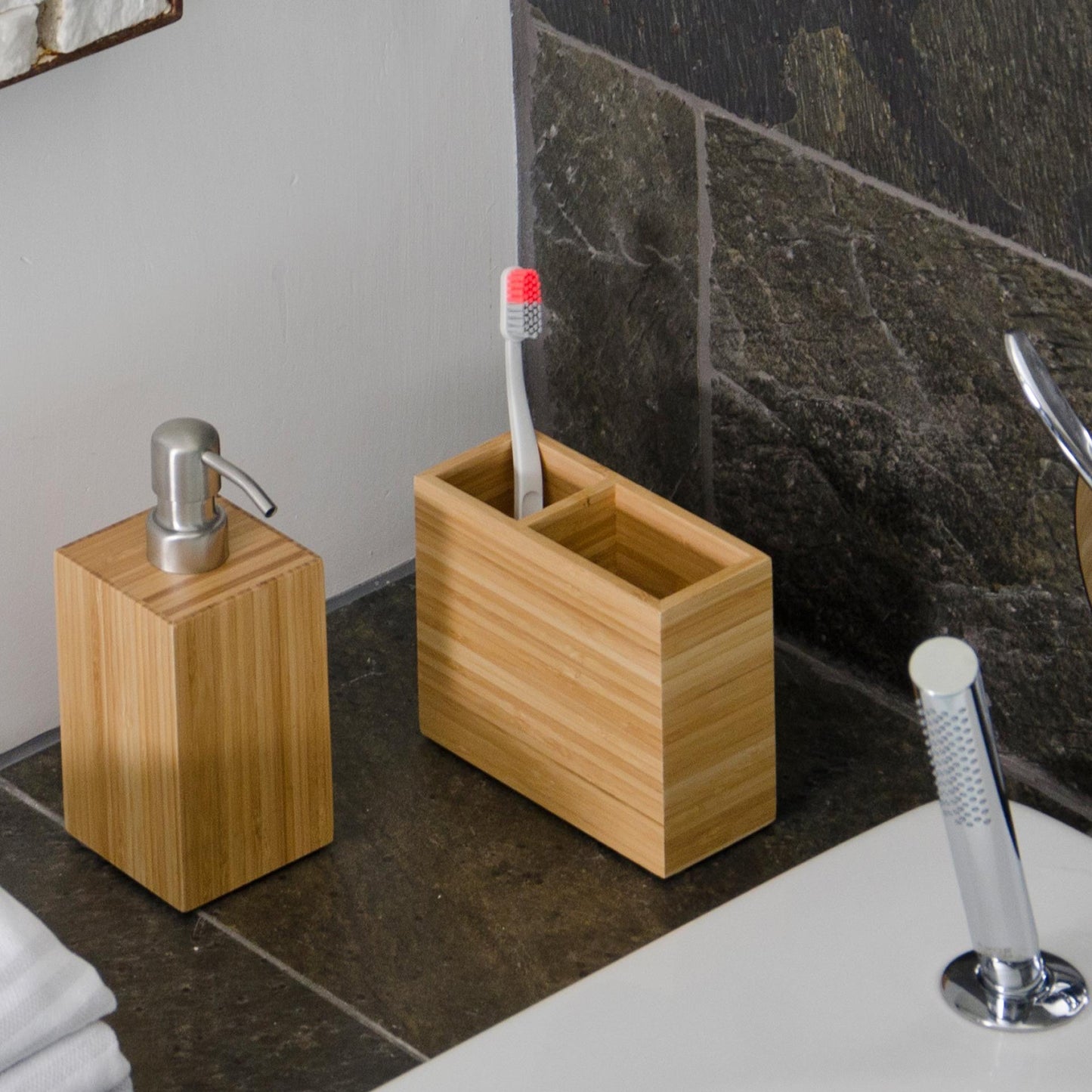 Wireworks Toothbrush Holder Arena Bamboo
