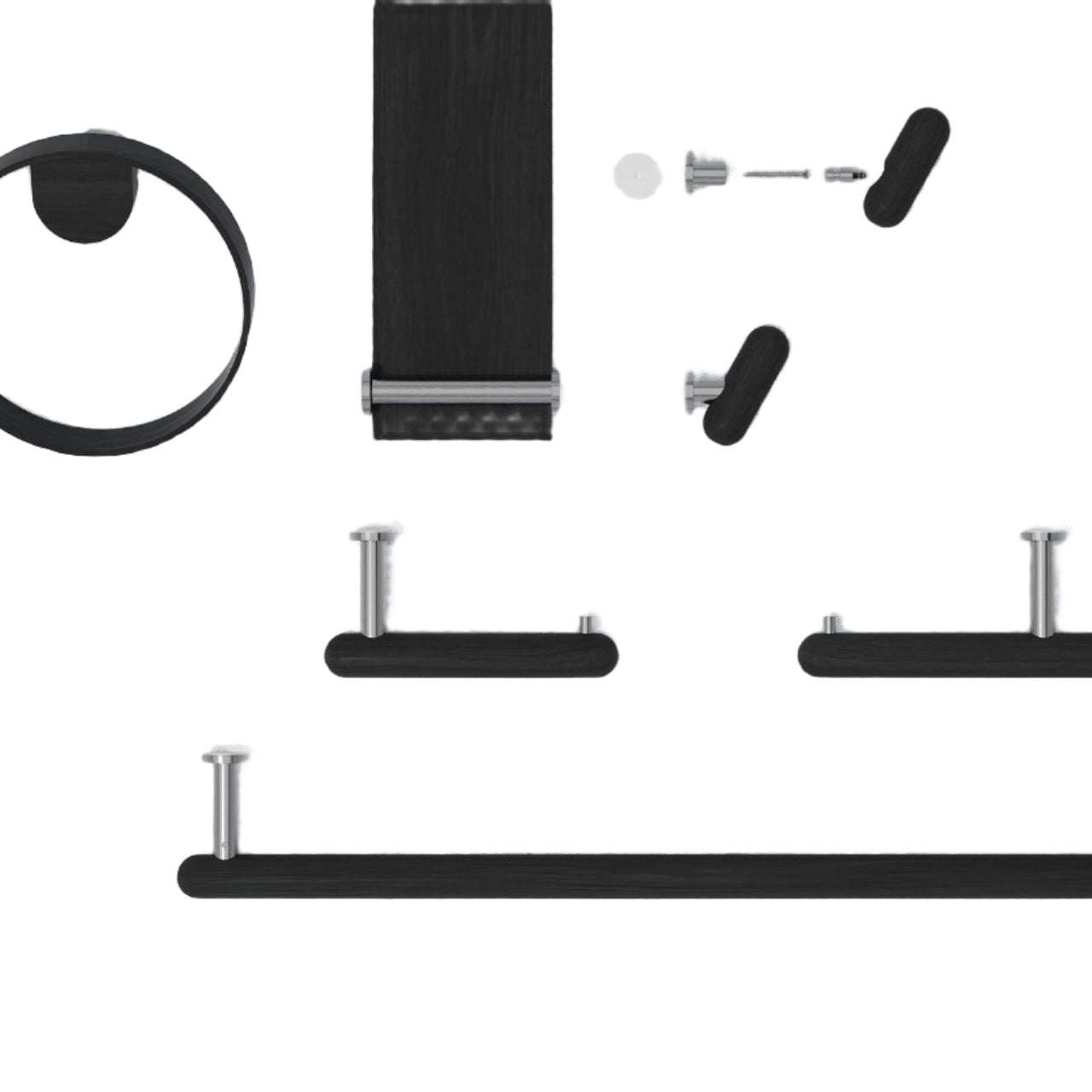 Wireworks Towel Rail Yoku Dark Oak