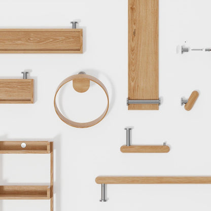Wireworks Hand Towel Ring Yoku Oak