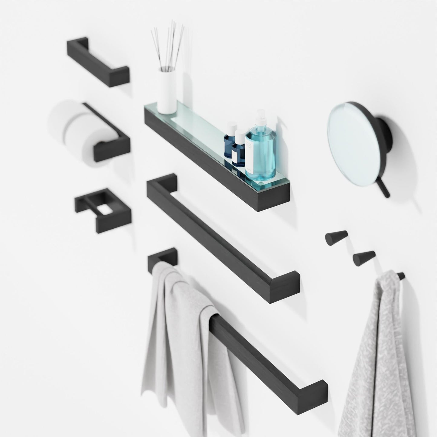 Wireworks Glass Shelf Slimline Dark Oak