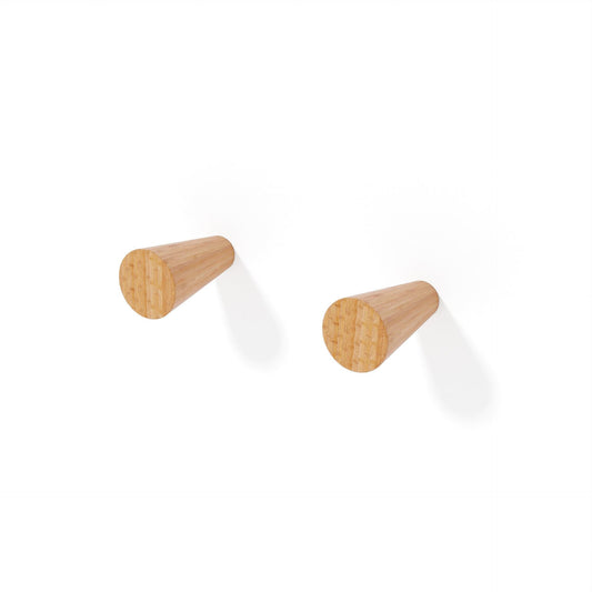 Wireworks Wall Hook (Set Of Two) Bamboo