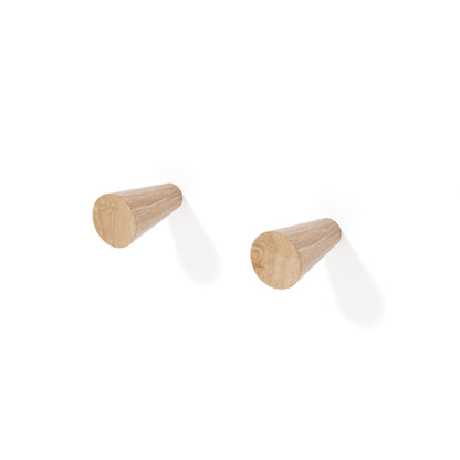 Wireworks Wall Hook (Set Of Two) Oak