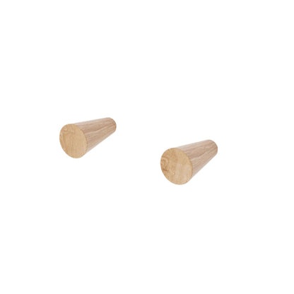 Wireworks Wall Hook (Set Of Two) Oak