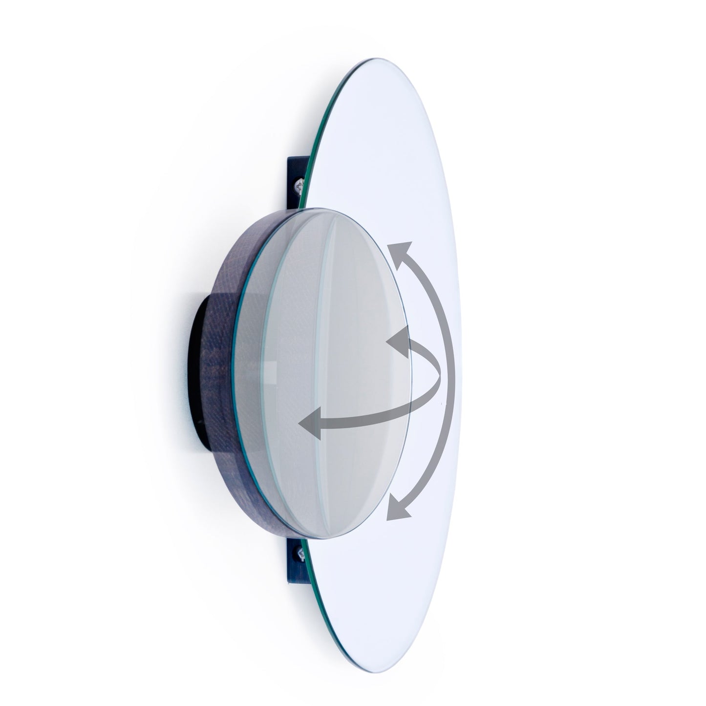 Wireworks Wall Mirror Eclipse Dark Oak