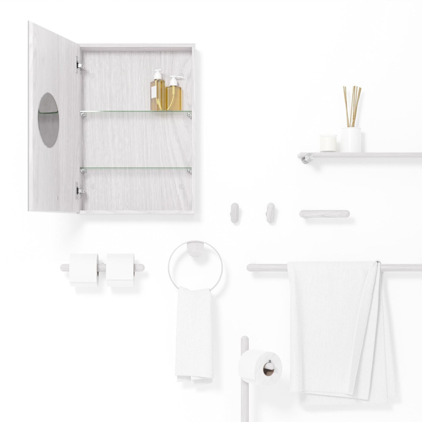Wireworks Toilet Roll Holder Yoku Oyster