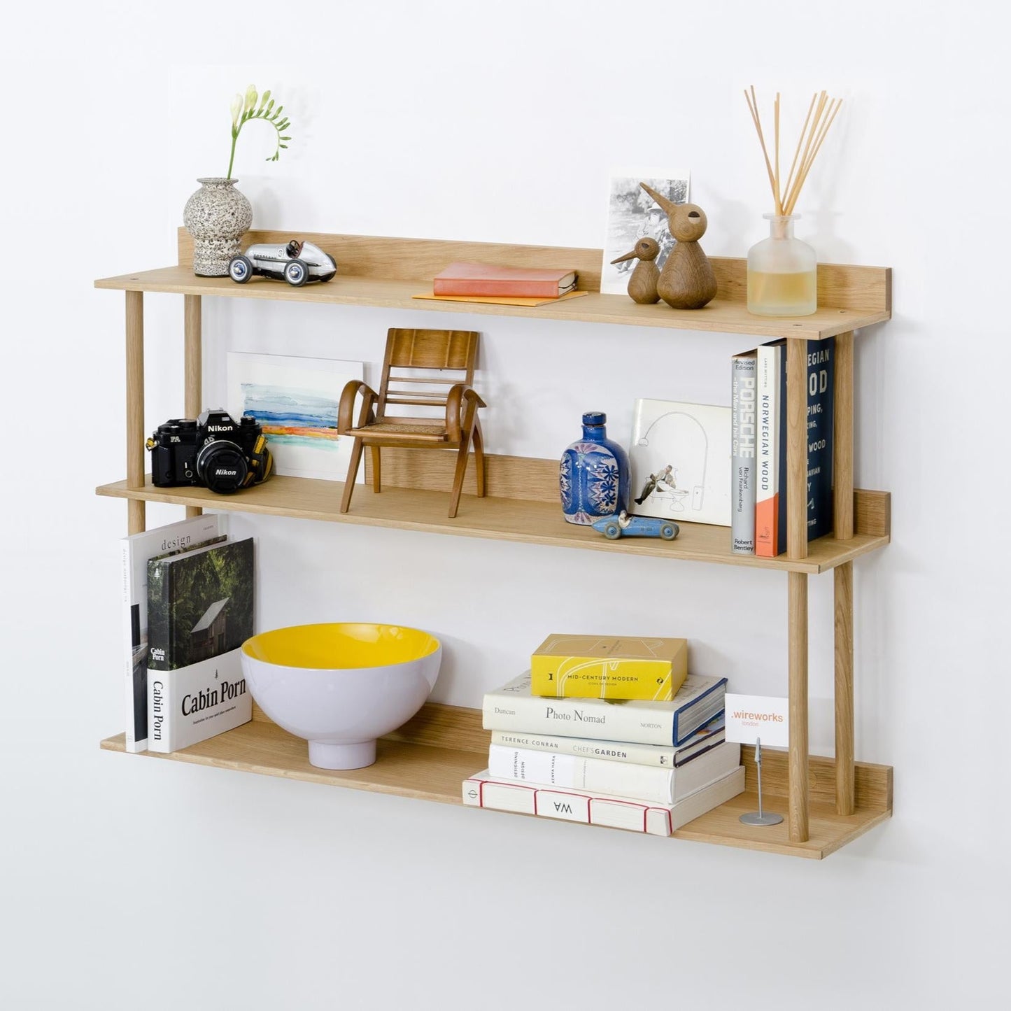 Wireworks Shelf Storage Platform 3 Oak