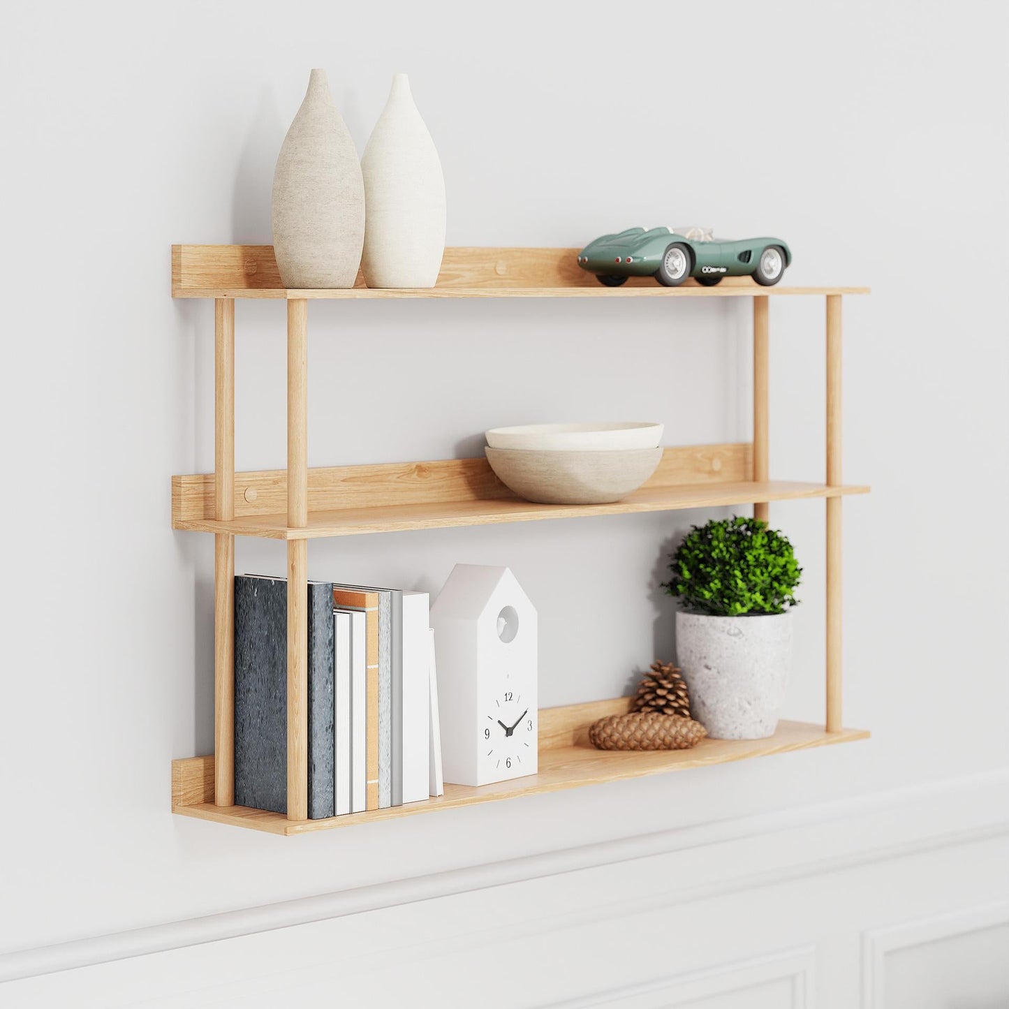 Wireworks Shelf Storage Platform 3 Oak