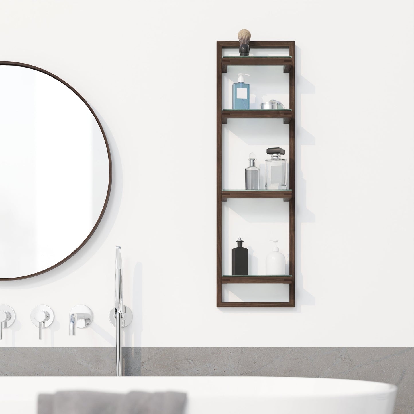 Wireworks Wall Shelf Zone Walnut